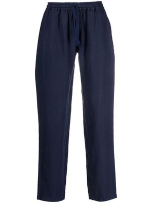 Fedeli elasticated-waist straight-leg trousers - Blue