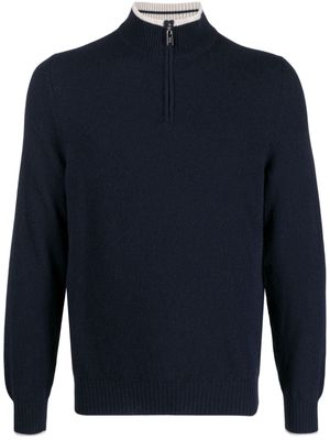 Fedeli Favonio fine-knit cashmere jumper - Blue