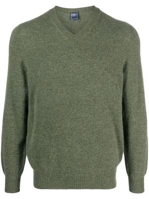 Fedeli felted cashmere jumper - Green