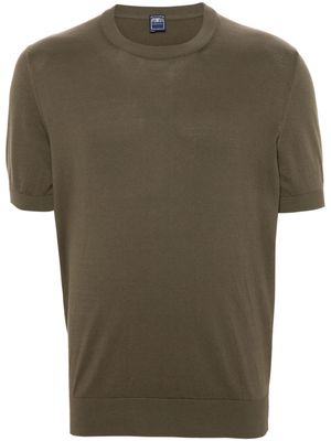 Fedeli fine-knit cotton T-shirt - Green