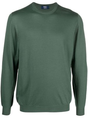 Fedeli fine-knit wool jumper - Green