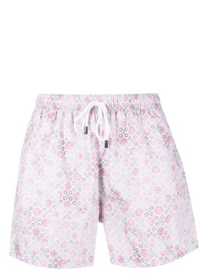 Fedeli graphic print swim shorts - Pink