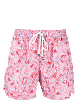 Fedeli graphic-print swimming trunks - Pink