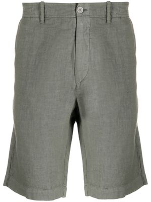 Fedeli knee-length linen Bermuda shorts - Green