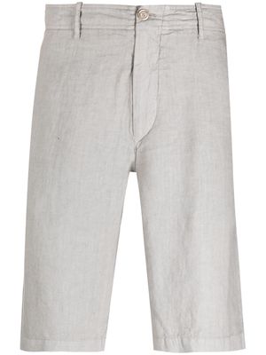 Fedeli knee-length linen Bermuda shorts - Grey