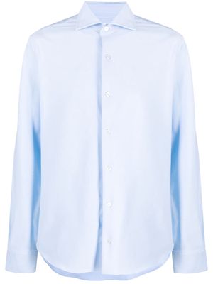 Fedeli long-sleeve buttoned shirt - Blue