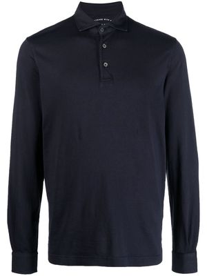 Fedeli long-sleeved polo shirt - Blue
