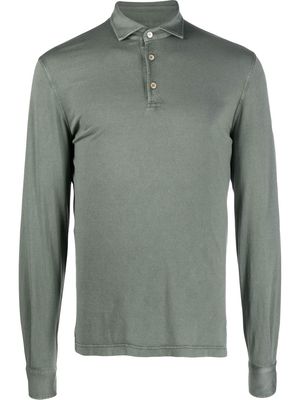 Fedeli long-sleeved polo shirt - Green