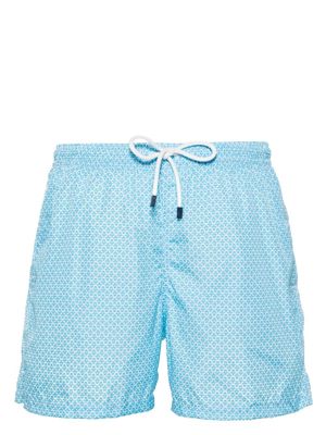 Fedeli Madeira turtle-print swim shorts - Blue