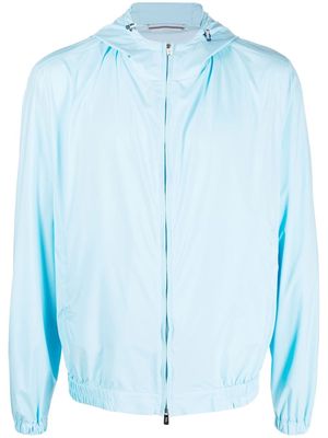 Fedeli one-tone zip-up jacket - Blue
