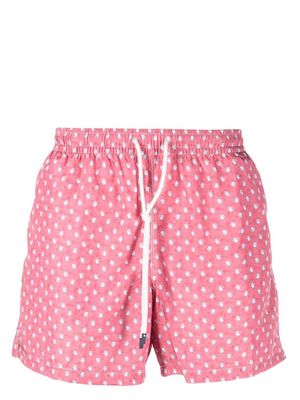 Fedeli penguin-print swim shorts - Pink