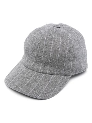 Fedeli pinstripe-pattern knitted cap - Grey