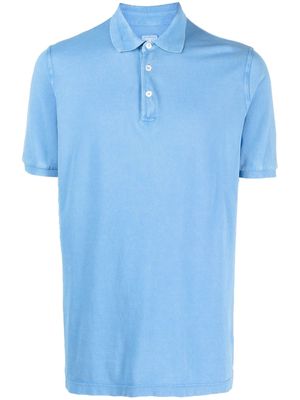 Fedeli piqué-weave cotton polo shirt - Blue