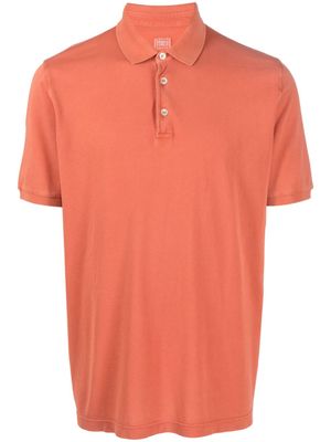 Fedeli piqué-weave cotton polo shirt - Orange