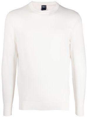 Fedeli plain cotton sweatshirt - White