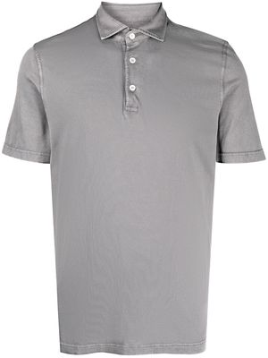 Fedeli plain organic-cotton polo shirt - Grey