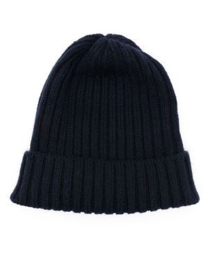 Fedeli ribbed-knit cashmere beanie - Blue