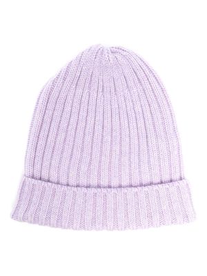 Fedeli ribbed-knit cashmere beanie - Purple