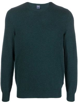 Fedeli ribbed-trim cashmere jumper - Green