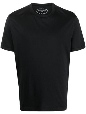 Fedeli round-neck short-sleeved T-shirt - Black