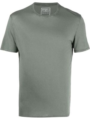 Fedeli short-sleeve cotton T-shirt - Green