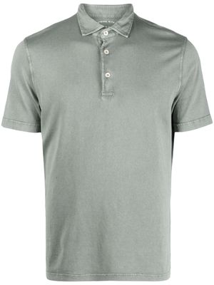 Fedeli short-sleeved cotton polo shirt - Green