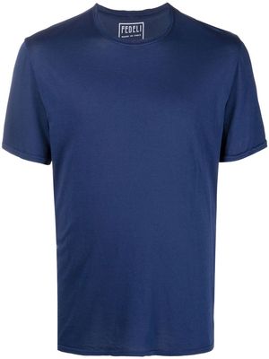 Fedeli short-sleeved cotton T-shirt - Blue