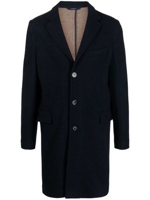 Fedeli single-breasted cashmere coat - Blue