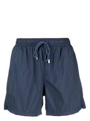 Fedeli solid recycled swim shorts - Blue