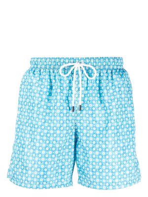 Fedeli star-print swim shorts - Blue