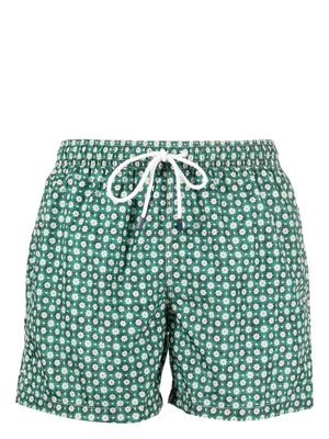 Fedeli star-print swim shorts - Green