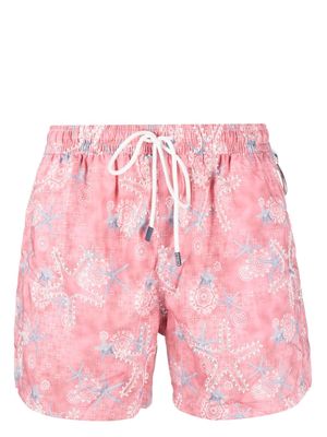 Fedeli star-print swimming trunks - Pink