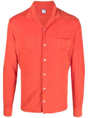 Fedeli terry-cloth cotton shirt - Orange