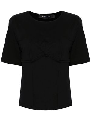 Federica Tosi 3D-detailing cotton T-shirt - Black