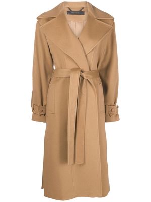 Federica Tosi belted wrap coat - Brown
