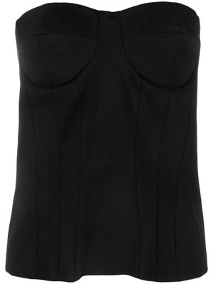 Federica Tosi bustier-style sleeveless top - Black