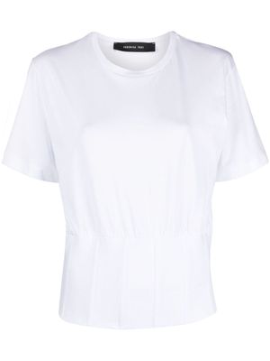 Federica Tosi corset-style cotton T-shirt - White