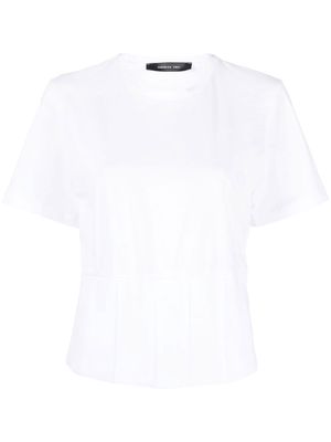Federica Tosi corset-style short-sleeved T-shirt - White