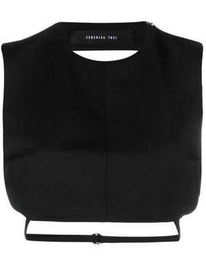 Federica Tosi cropped knitted top - Black