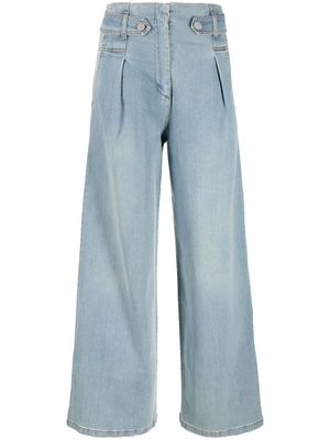 Federica Tosi cropped wide-leg jeans - Blue