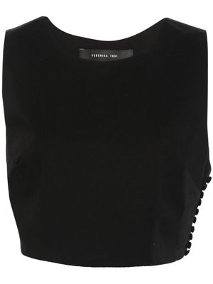 Federica Tosi cut-out cropped top - Black