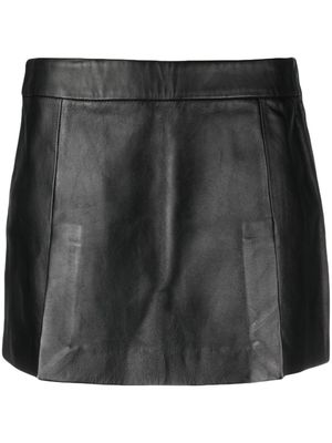 Federica Tosi dart-detail leather miniskirt - Black