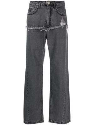Federica Tosi distressed-effect wide-leg jeans - Grey