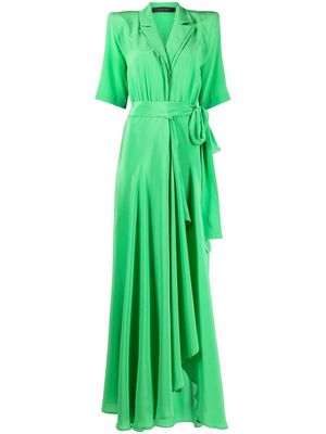 Federica Tosi draped asymmetric long dress - Green