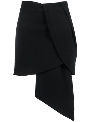 Federica Tosi draped-detail asymmetric skirt - Black
