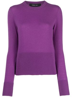 Federica Tosi fine-knit crew-neck jumper - Purple