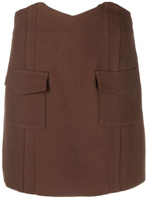Federica Tosi high-waist A-line skirt - Brown