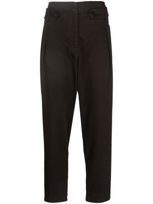 Federica Tosi high-waisted straight-leg trousers - Brown