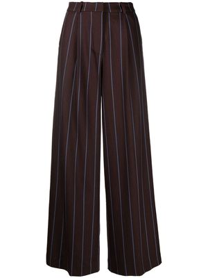Federica Tosi high-waisted wide-leg trousers - Brown