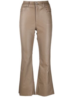 Federica Tosi kick-flare ankle-length trousers - Brown